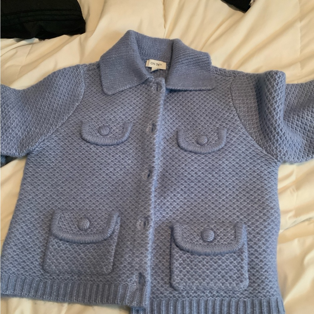 Cozy Blue Knit Cardigan